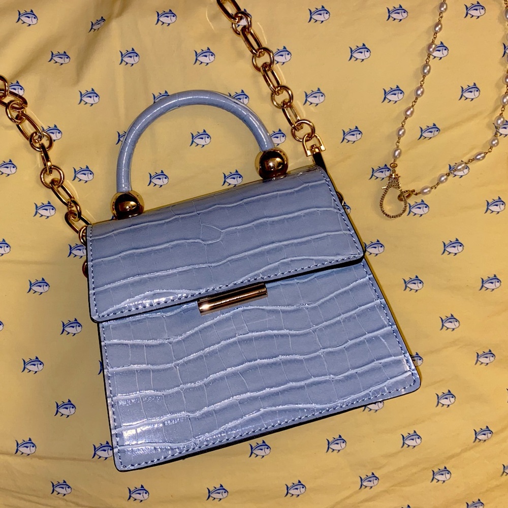 Dusty Blue Croc Mini 🧞‍♂️ (JW Pei Lookalike)